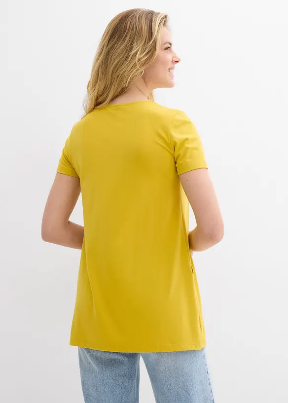 Longshirt mit Viskose in gelb von hinten (im Anschnitt) - bonprix