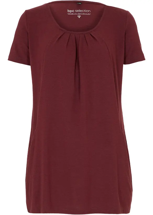 Longshirt mit Viskose in rot von vorne - bonprix