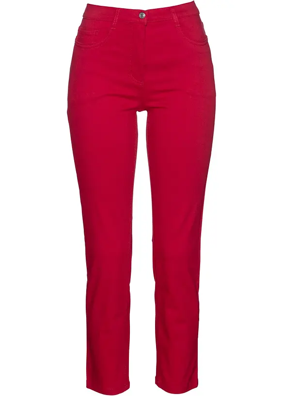 7/8 Stretch-Hose aus Twill in rot von vorne - bonprix