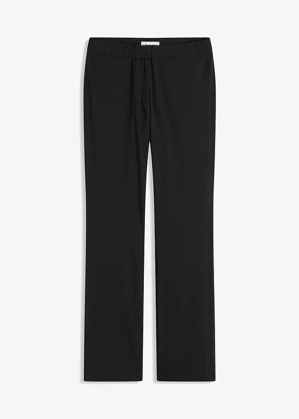 Stretch-Hose aus Bengalin in schwarz von vorne - bonprix