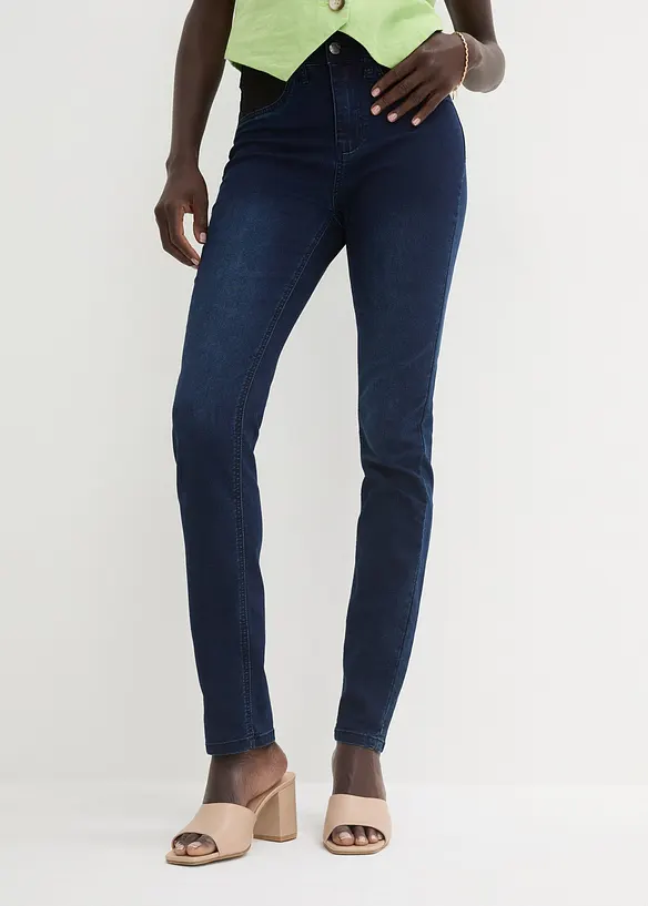 Jeans mit Bequembund in blau von vorne - bonprix