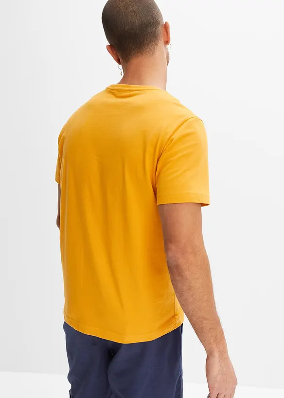 T-Shirt aus reiner Baumwolle in orange von hinten (im Anschnitt) - bonprix