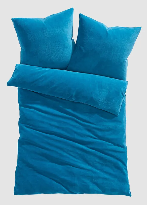 Cashmere Touch Bettwäsche in blau von vorne - bonprix