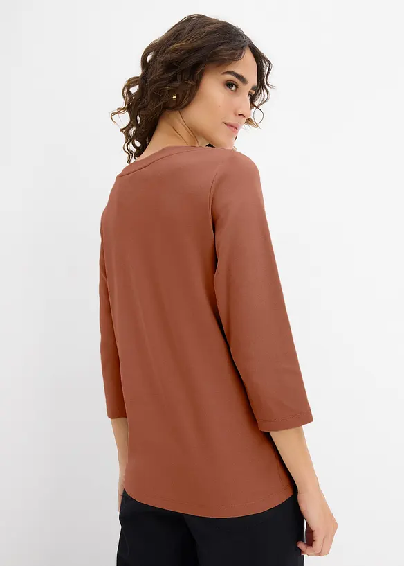 Shirt aus reiner schwerer Bio-Baumwolle in braun von hinten (im Anschnitt) - bonprix Shirt aus reiner schwerer Bio-Baumwolle in braun von hinten (im Anschnitt) - bonprix