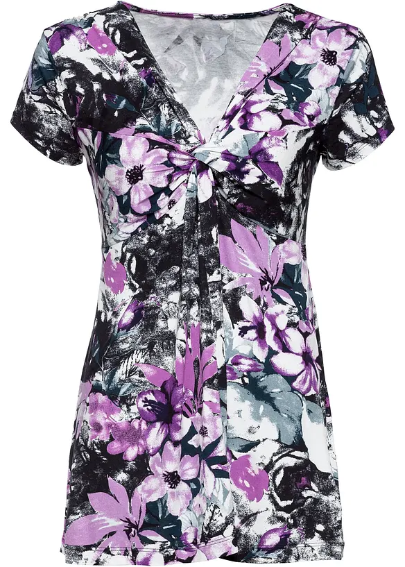 Shirt aus softem Viskose-Mix in schwarz von vorne - bonprix Shirt aus softem Viskose-Mix in schwarz von vorne - bonprix