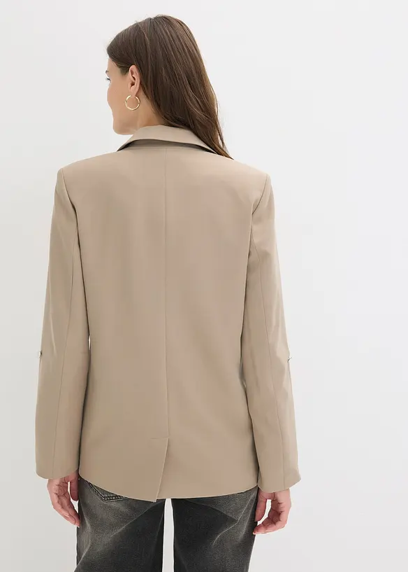 Oversize Blazer in braun von hinten (im Anschnitt) - bonprix