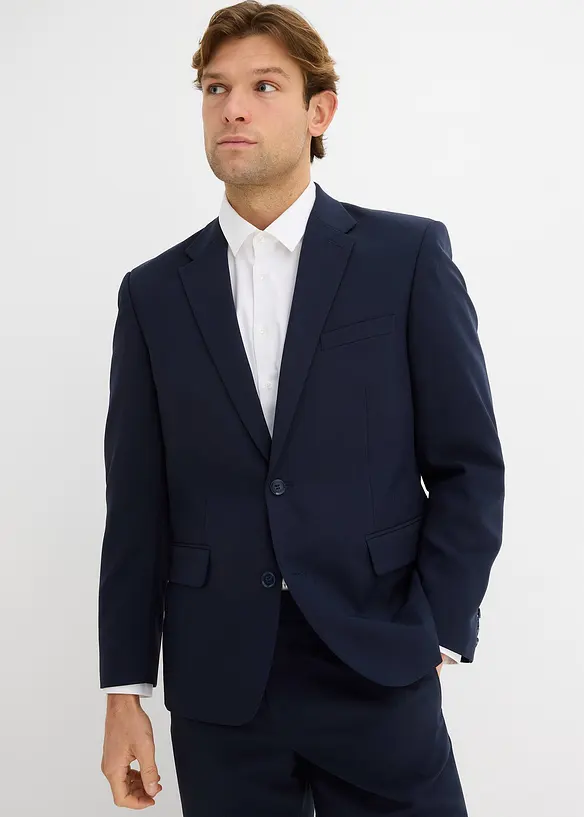 Baukasten-Sakko in Regular Fit in blau von vorne (im Anschnitt) - bonprix