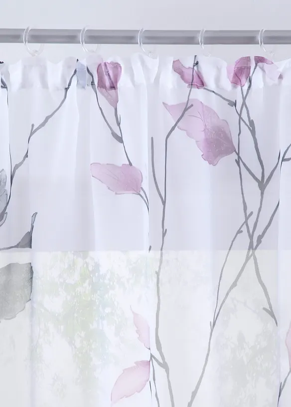 Transparente Gardine aus feinem Voile, auch in extra lang (1er Pack) in rosa - bonprix