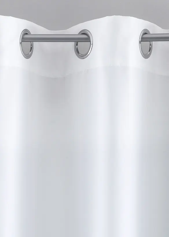 Blickdichter Vorhang aus Microfaser (2er Pack) in weiß - bonprix