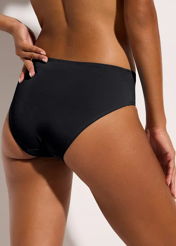 Bikinihose (2er Pack) in schwarz von hinten - bonprix