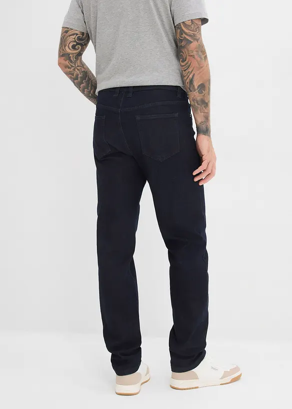 Classic-Fit-Jeans, Tapered in blau von hinten - bonprix
