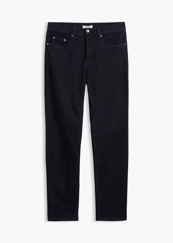 Classic-Fit-Jeans, Tapered in blau von vorne - bonprix