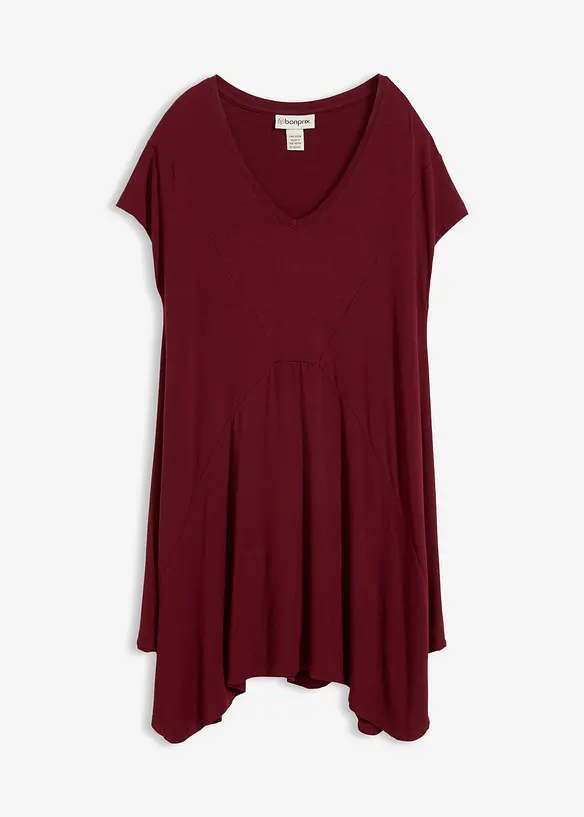 Longshirt in rot von vorne - bonprix