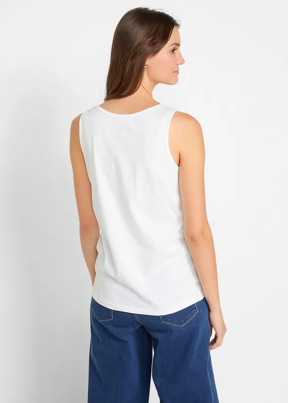 Long-Top (5er-Pack) in rosa von hinten (im Anschnitt) - bonprix
