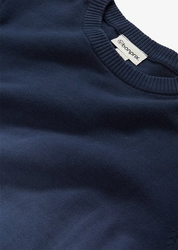 Feinstrickpullover mit Farbverlauf in blau - bonprix