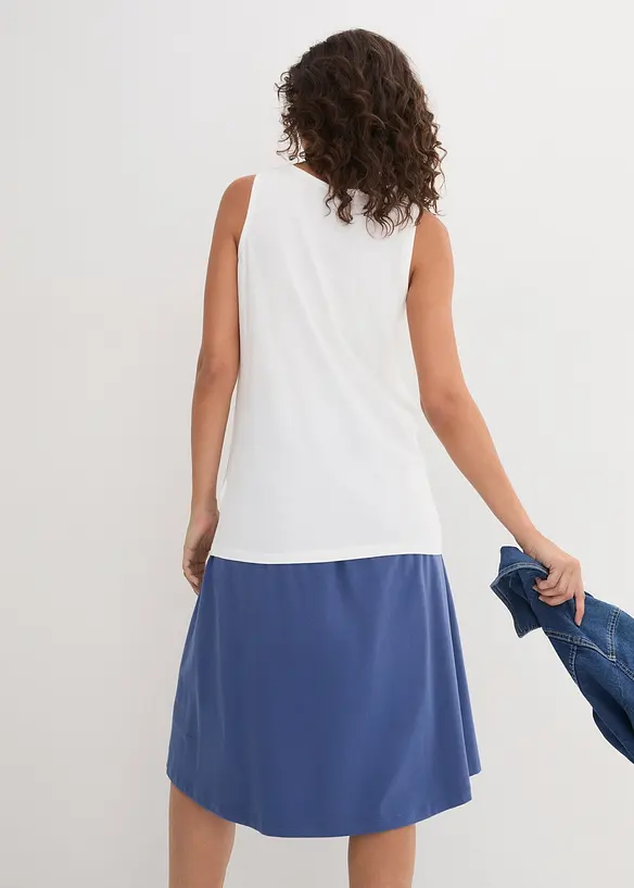 Long-Top (5er-Pack) in schwarz von hinten (im Anschnitt) - bonprix