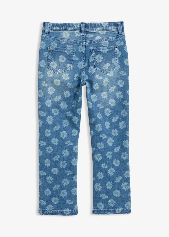Ultra-Soft Slim-Fit-Jeans Mid Waist in blau von hinten - bonprix