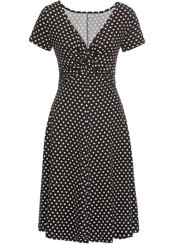 Jerseykleid aus Viskose-Mix in schwarz von vorne - bonprix