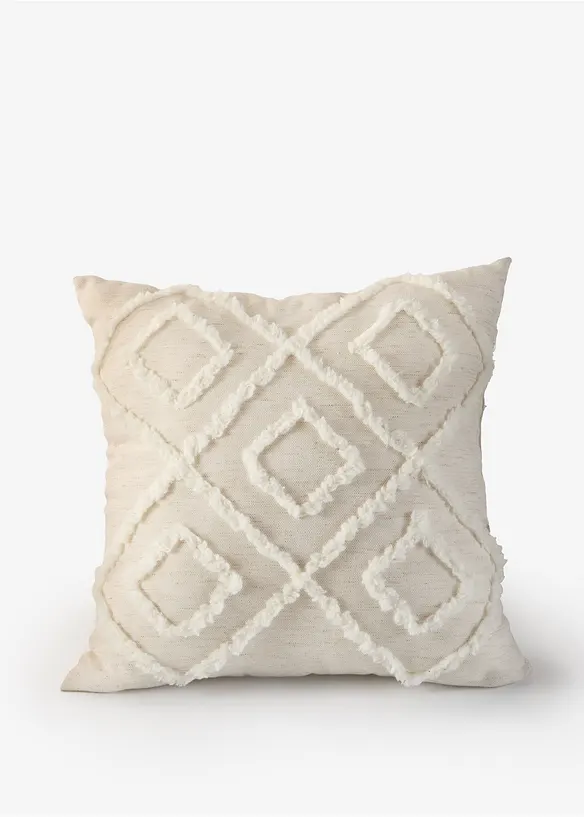 Kissen mit Hoch- Tief Effekt in beige von vorne - bonprix