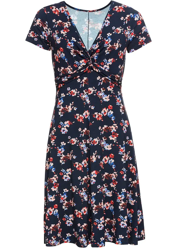 Jerseykleid aus Viskose-Mix in blau von vorne - bonprix Jerseykleid aus Viskose-Mix in blau von vorne - bonprix