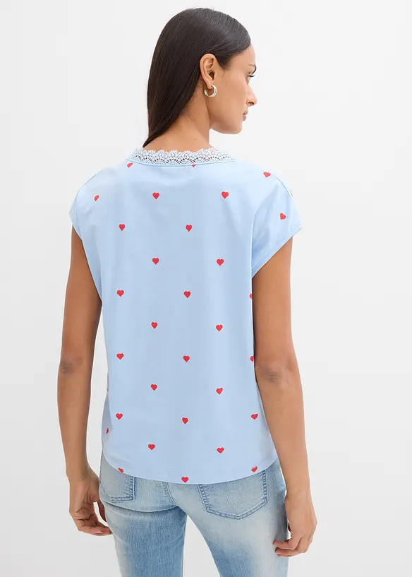 Shirt aus reiner Baumwolle in blau von hinten (im Anschnitt) - bonprix Shirt aus reiner Baumwolle in blau von hinten (im Anschnitt) - bonprix