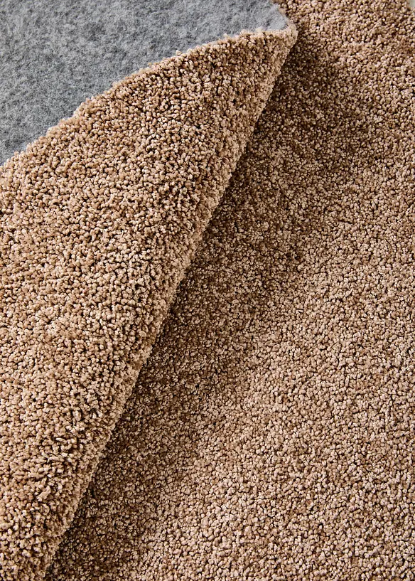 Runder waschbarer Teppich mit weichem Flor in braun (Detailaufnahme) - bonprix