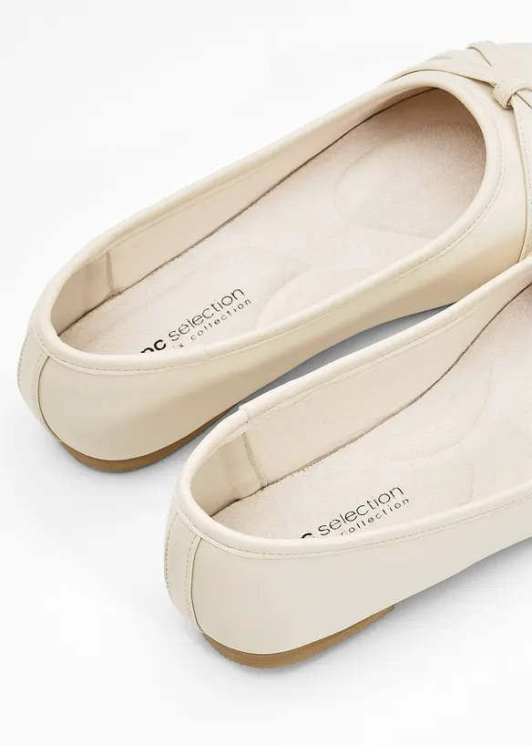 Komfort-Ballerinas in bequemer Weite in beige - bonprix