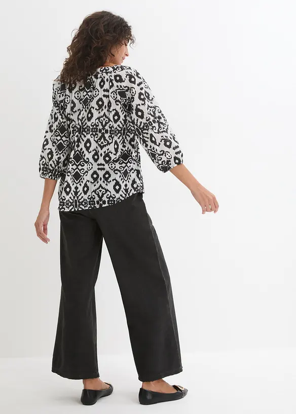 Bluse aus reiner Baumwolle in weiß von hinten (im Anschnitt) - bonprix Bluse aus reiner Baumwolle in weiß von hinten (im Anschnitt) - bonprix