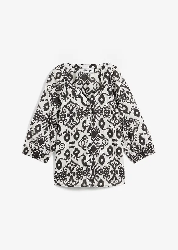 Bluse aus reiner Baumwolle in weiß von vorne - bonprix Bluse aus reiner Baumwolle in weiß von vorne - bonprix