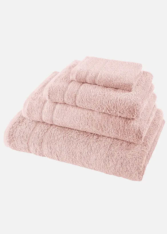 Baumwoll-Handtuch Deluxe in rosa - bonprix