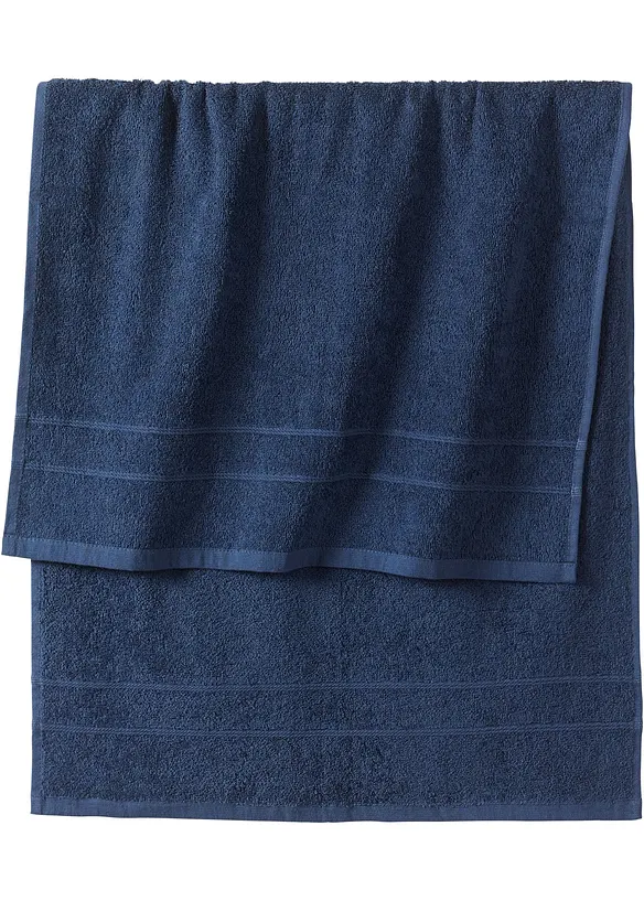 Baumwoll-Handtuch Deluxe in blau - bonprix