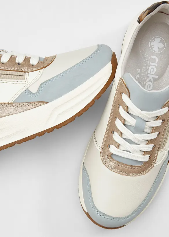 Rieker Komfort-Plateau-Sneaker in bequemer Weite in weiß - Rieker