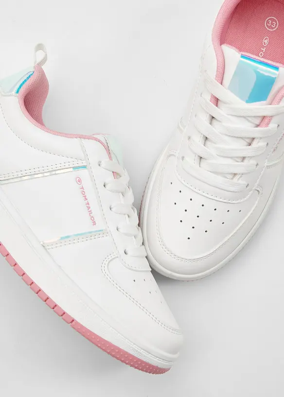 Tom Tailor Sneaker im Metallic-Look in weiß - Tom Tailor