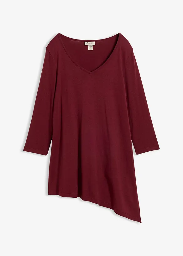 Longshirt aus Baumwoll-Viskose-Mix in rot von vorne - bonprix