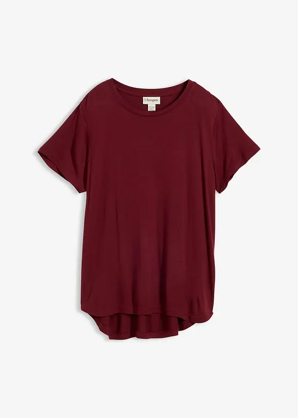 Longshirt aus softer Viskose in rot von vorne - bonprix