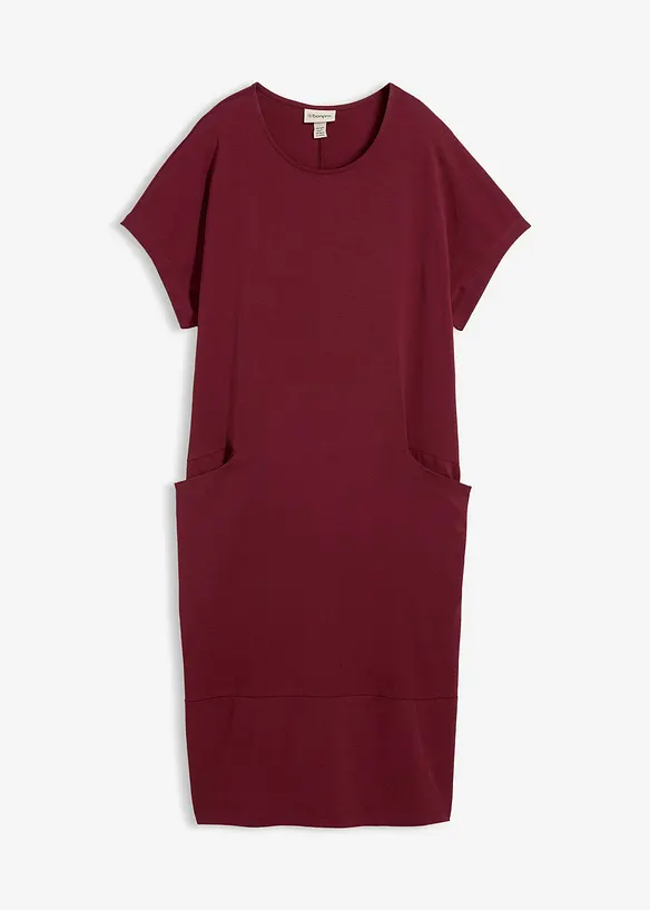 Jerseykleid mit Taschen in rot von vorne - bonprix Jerseykleid mit Taschen in rot von vorne - bonprix