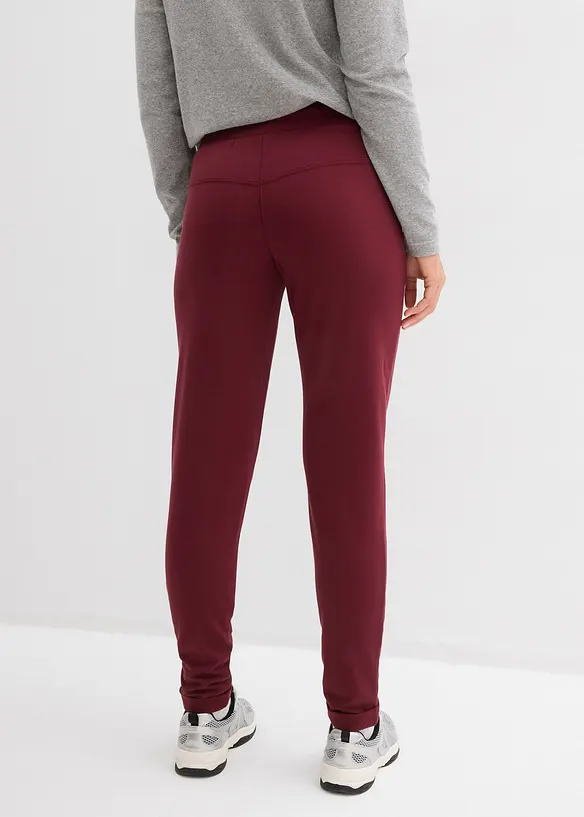 Schlupfhose aus bequemen Punto di Roma in rot von hinten - bonprix