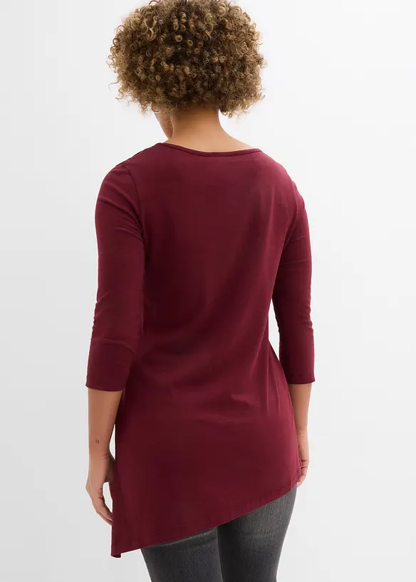 Longshirt aus Baumwoll-Viskose-Mix in rot von hinten (im Anschnitt) - bonprix