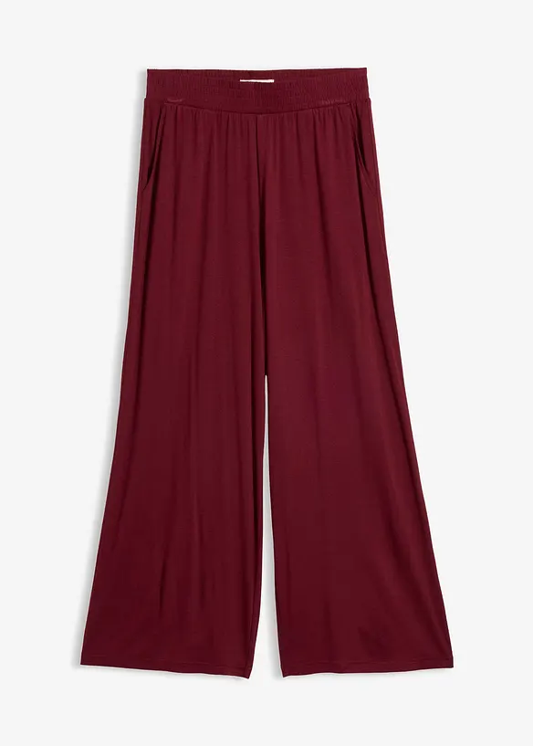 Jersey-Hose aus fließendem Viskose-Mix, 7-8-Länge in rot von vorne - bonprix Jersey-Hose aus fließendem Viskose-Mix, 7-8-Länge in rot von vorne - bonprix