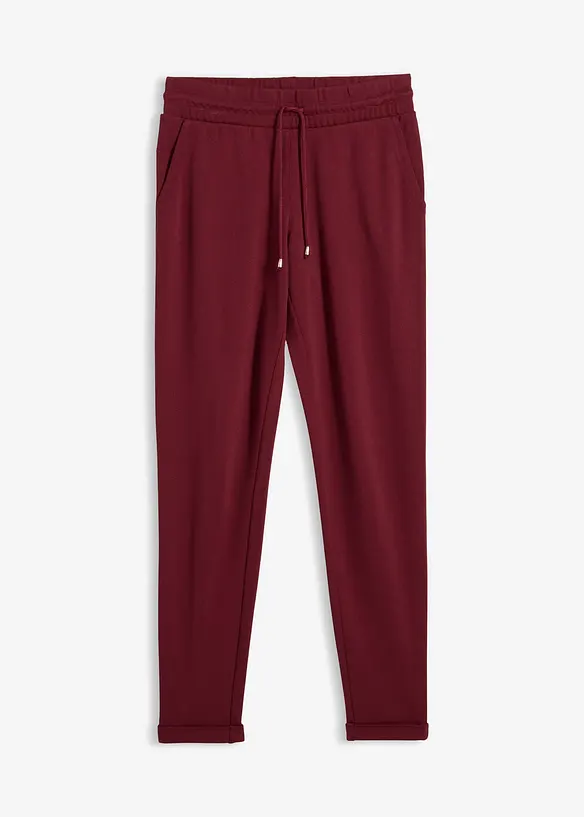 Schlupfhose aus bequemen Punto di Roma in rot von vorne - bonprix
