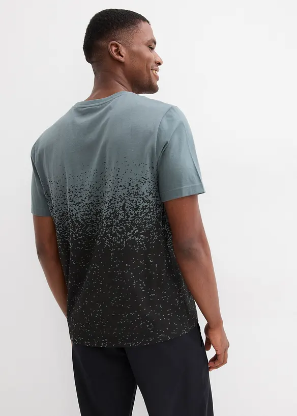 T-Shirt aus reiner Bio-Baumwolle in grün von hinten (im Anschnitt) - bonprix