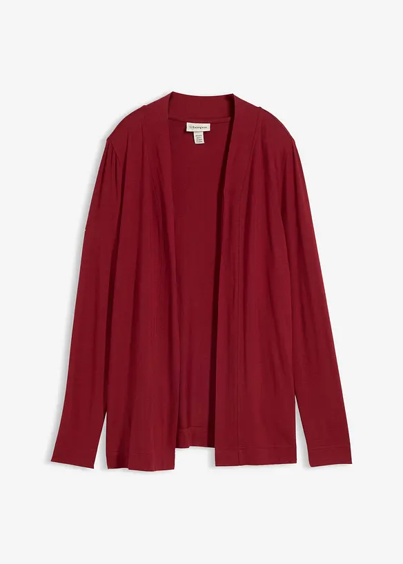 Shirtjacke aus softem Viskose-Mix in rot von vorne - bonprix