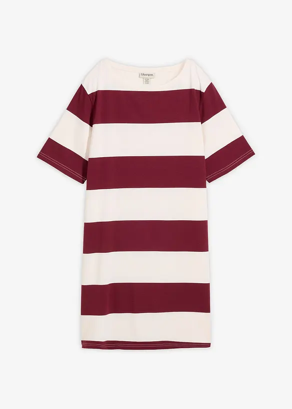 Shirtkleid aus reiner Bio-Baumwolle in rot von vorne - bonprix