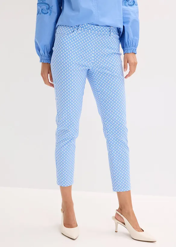 7/8-Stretch-Hose aus Bengalin in blau von vorne - bonprix