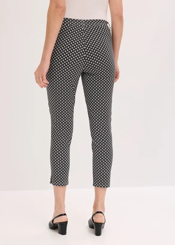 7/8-Stretch-Hose aus Bengalin in schwarz von hinten - bonprix