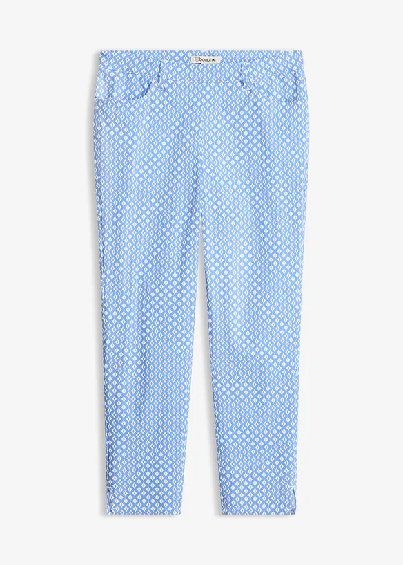 7/8-Stretch-Hose aus Bengalin in blau von vorne - bonprix