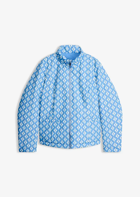 leichte Wende- Steppjacke mit Druck in blau von vorne - bonprix