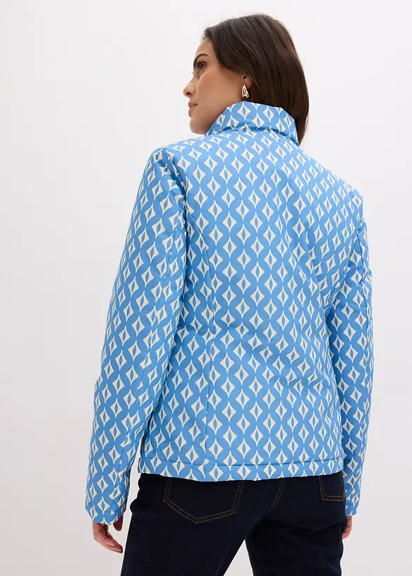 leichte Wende- Steppjacke mit Druck in blau von hinten (im Anschnitt) - bonprix