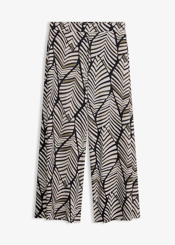 Weite Jerseyhose in schwarz von vorne - bonprix Weite Jerseyhose in schwarz von vorne - bonprix