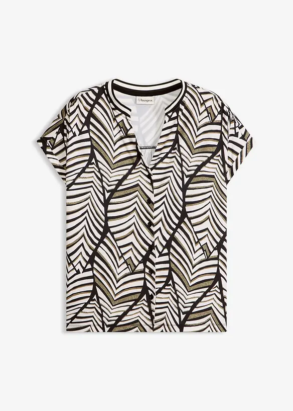 Shirtbluse in schwarz von vorne - bonprix